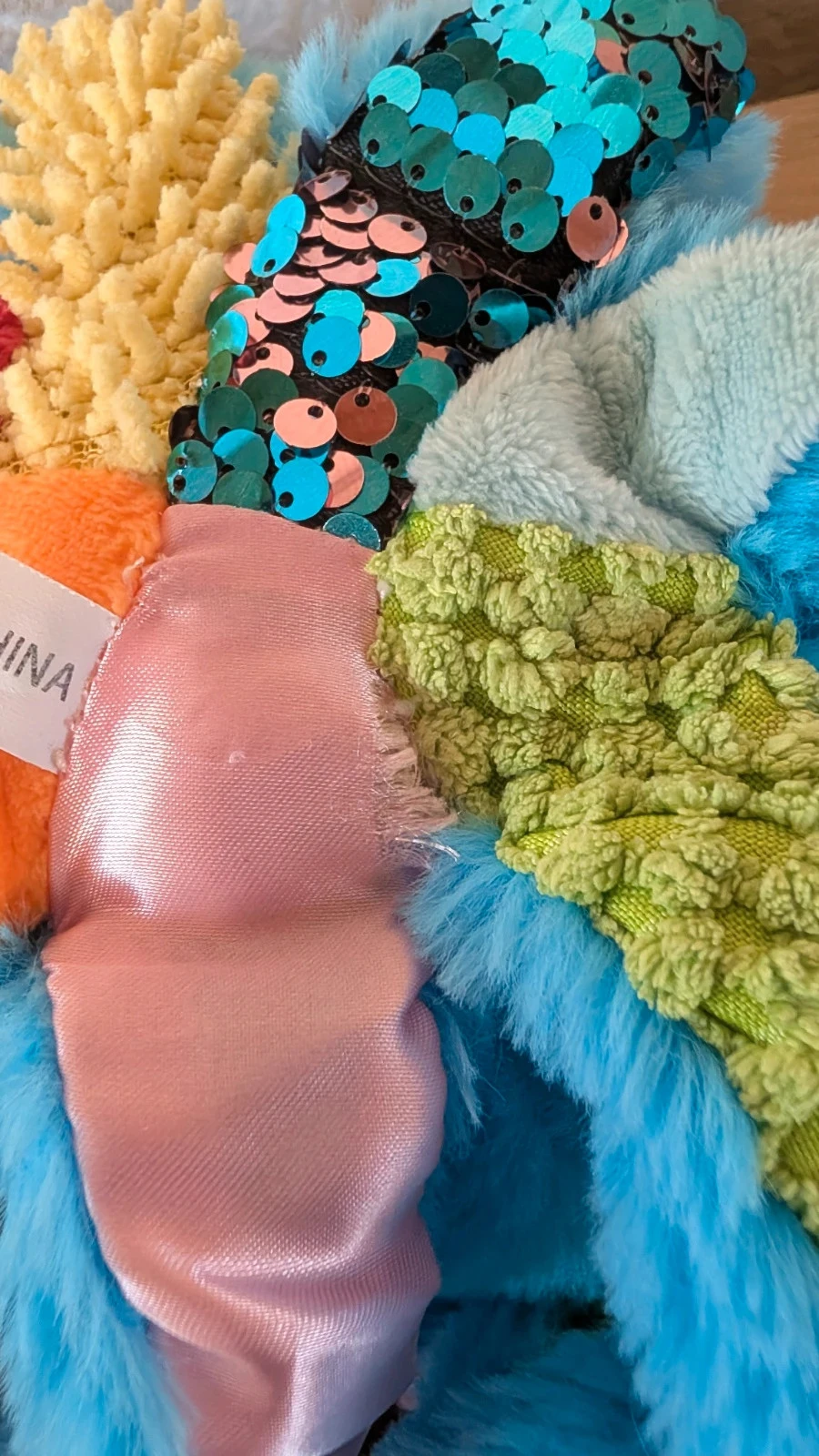 knuffel octopus sensorische ontwikkeling omuyasi blauw meerdere materialen 20 cm – photo 4
